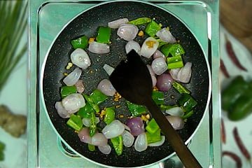 saute vegetables in medium flame 3 to 4 min