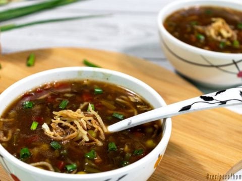 manchow soup recipe , veg manchow soup , vegetable manchow soup