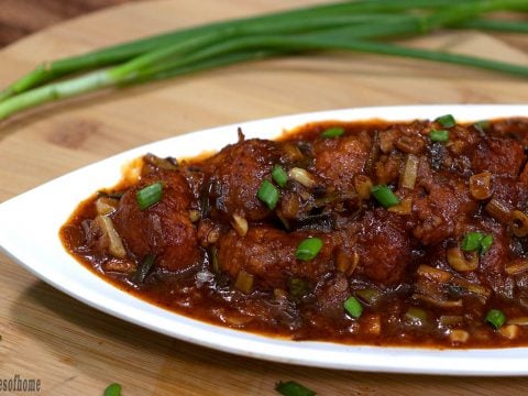 restaurant-style-gobi-manchurian-in-white-plate