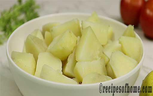 parboil and peel potatoes