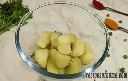 peeled and boiled potato