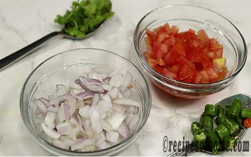 chopped onion,tomatoes,green chili,green coriander leaves