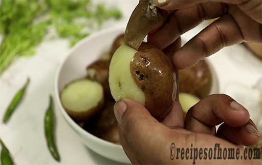 peel boil potatoes