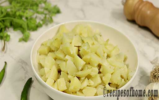 chopped boil potatoes