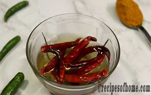 soaked dry red chili