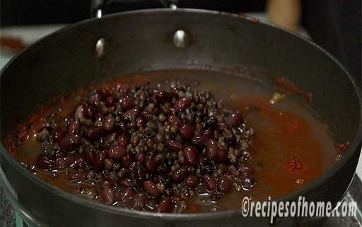 add boiled dal and water