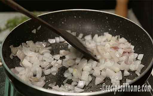 saute chopped onions