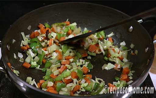 saute veggies for more 2 to 3 min
