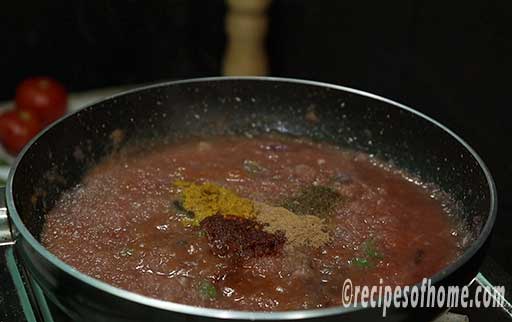 sprinkle turmeric powder,red chili powder,coriander powder,garam masala powder