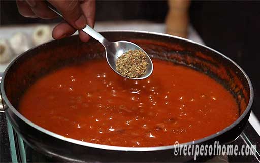 sprinkle a table spoon of mixed herbs