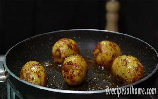 place eggs on frying pan