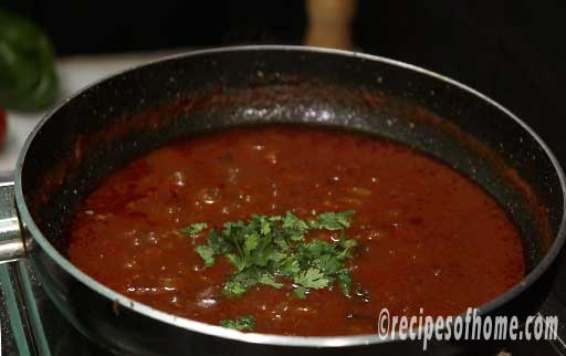 add chopped coriander leaves