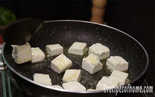 tossed fresh paneer cube