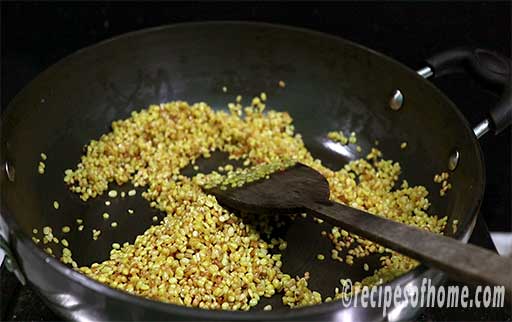 moong dal becomes golden brown