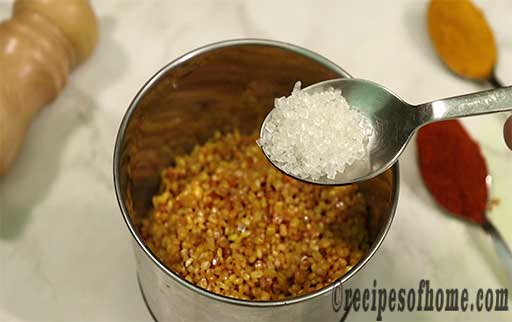 mix moong dal and sugar in blender