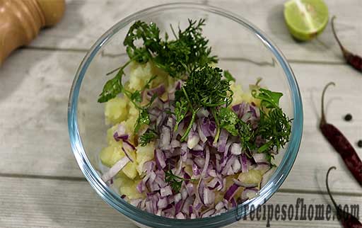 add chopped onions and fresh coriander leaves