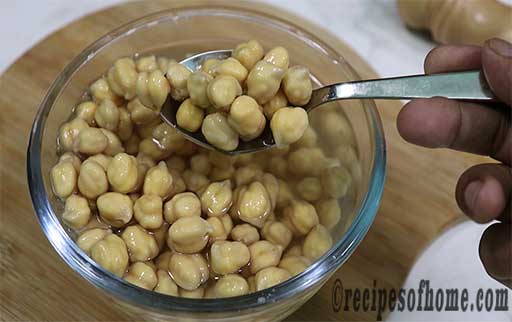 soak chole overnight in water