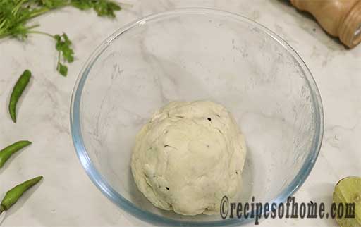 rest samosa dough in bowl