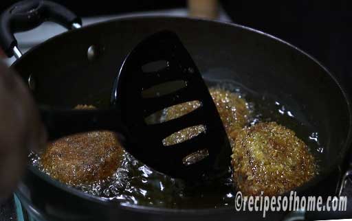 fry until cutlet becomes golden brown
