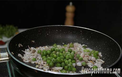 add green peas and cook for sometime