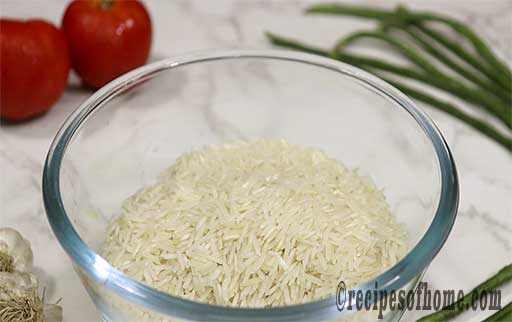 add basmati rice in a large bowl
