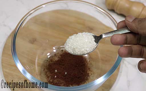 add white sugar in bowl