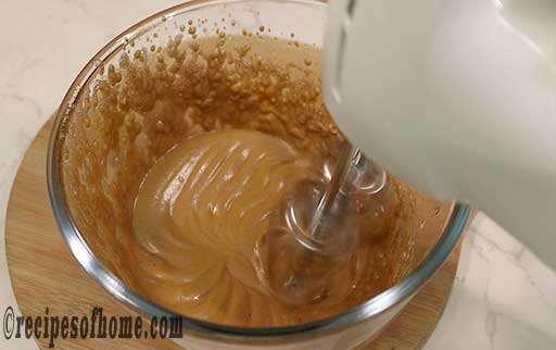 after sometime coffee mixtures gets thicken,fluffy and creamy