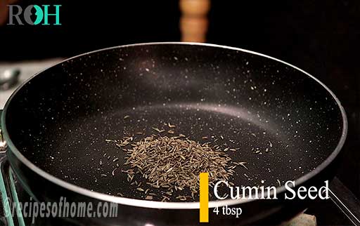 add cumin seeds on frying pan