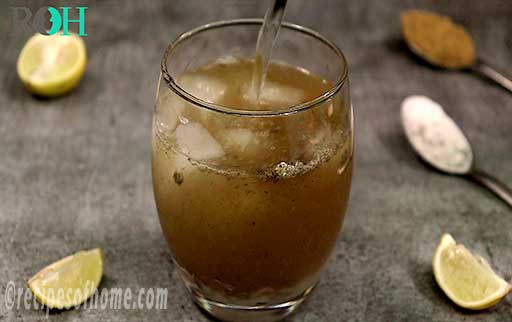 pour soda in the remaining glass