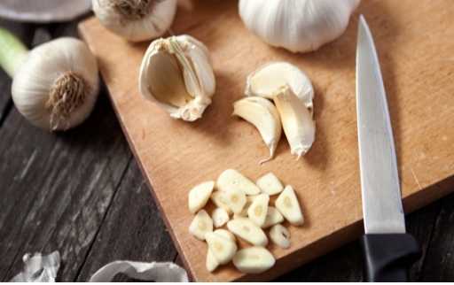 press garlic clove