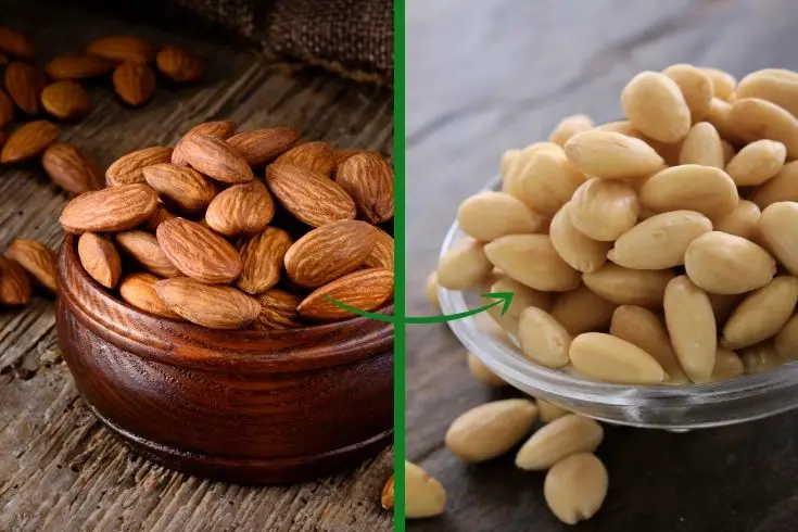 how to blanch almonds fast