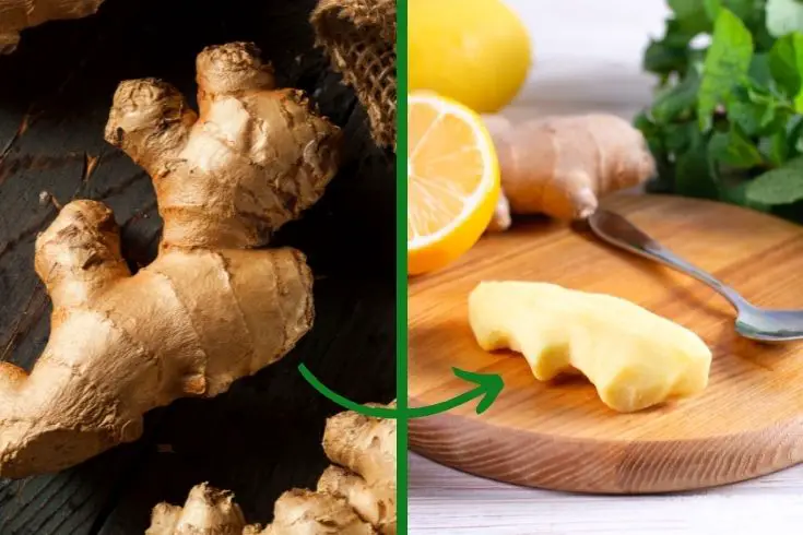 how to peel ginger