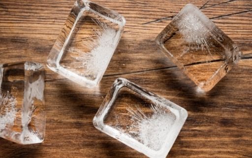 never put ice cubes inside blender