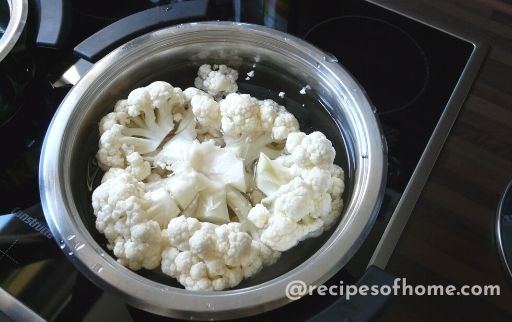 parboil gobi or cauliflower