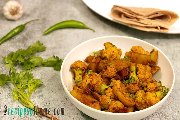 aloo gobi recipe , gobhi ki sabji , aloo gobi dry