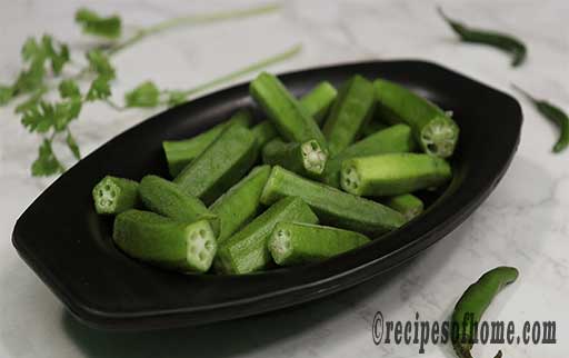 wash and chop bhindi