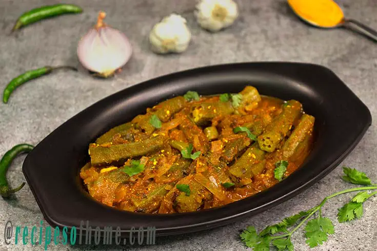 bhindi masala recipe , bhindi masala gravy