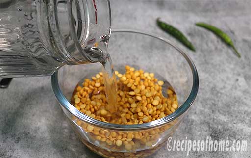 soak chana dal in water