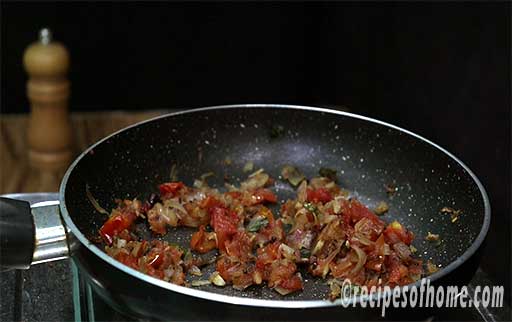 saute tomato onion mixture till translucent