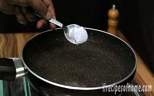 sprinkle salt to boil the water
