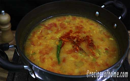 pour tadka on moong dal