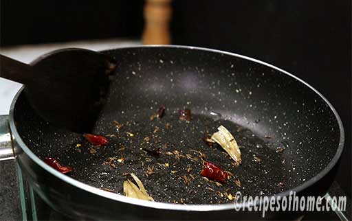 saute whole spices in medium flame