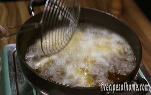 add coated potatoes and fry till golden brown