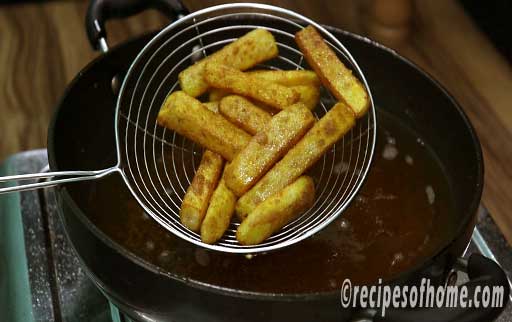 take out potato fry from oil