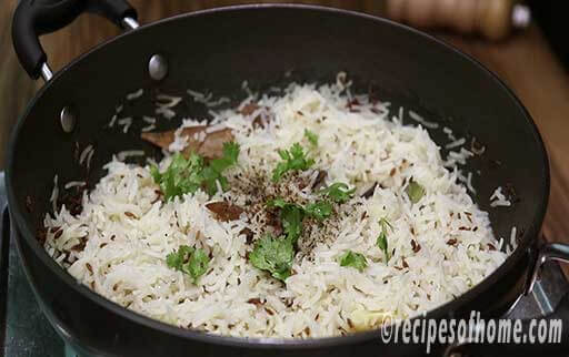 add freshly chopped coriander leaves