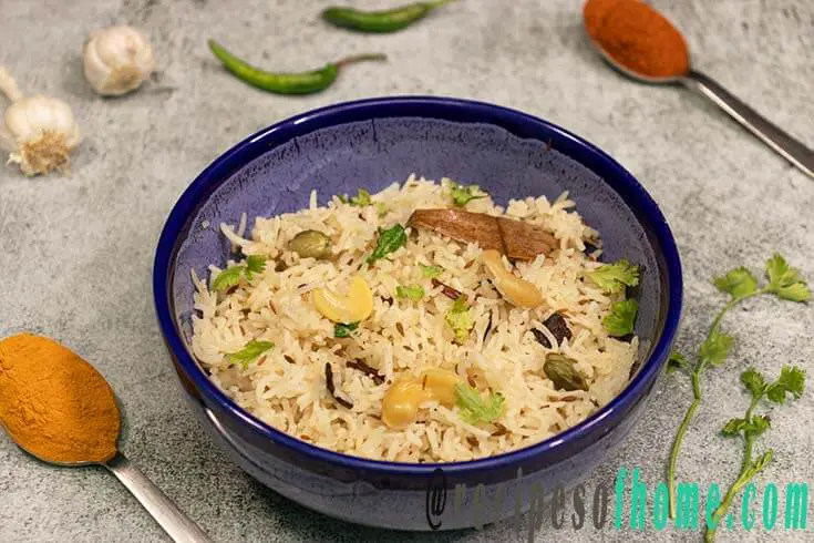 jeera rice recipe , cumin rice recipe , how to make jeera rice