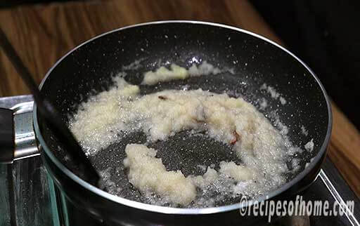 cook onion puree till brown