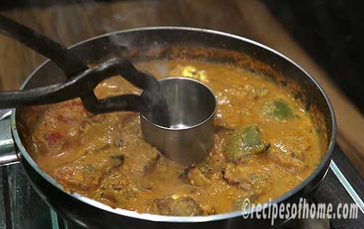 place hot charcoal and ghee in a bowl