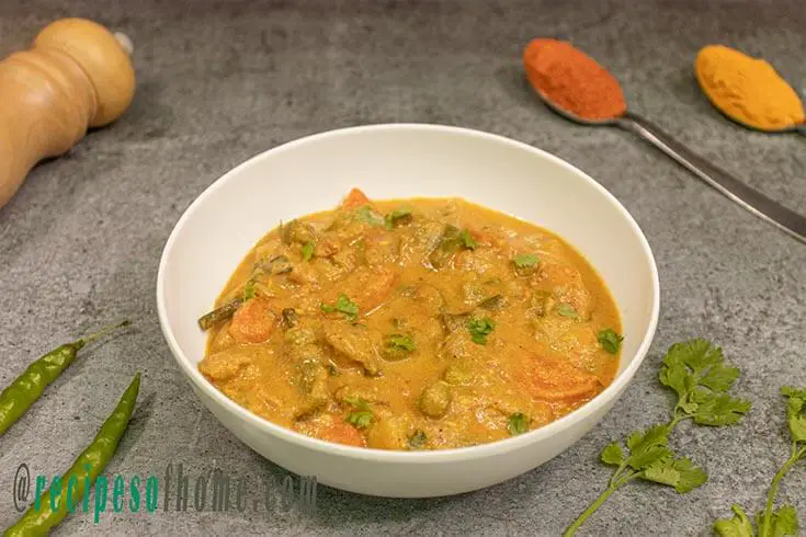 veg kurma recipe , vegetable kurma