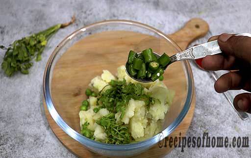 add green chili and coriander leaves